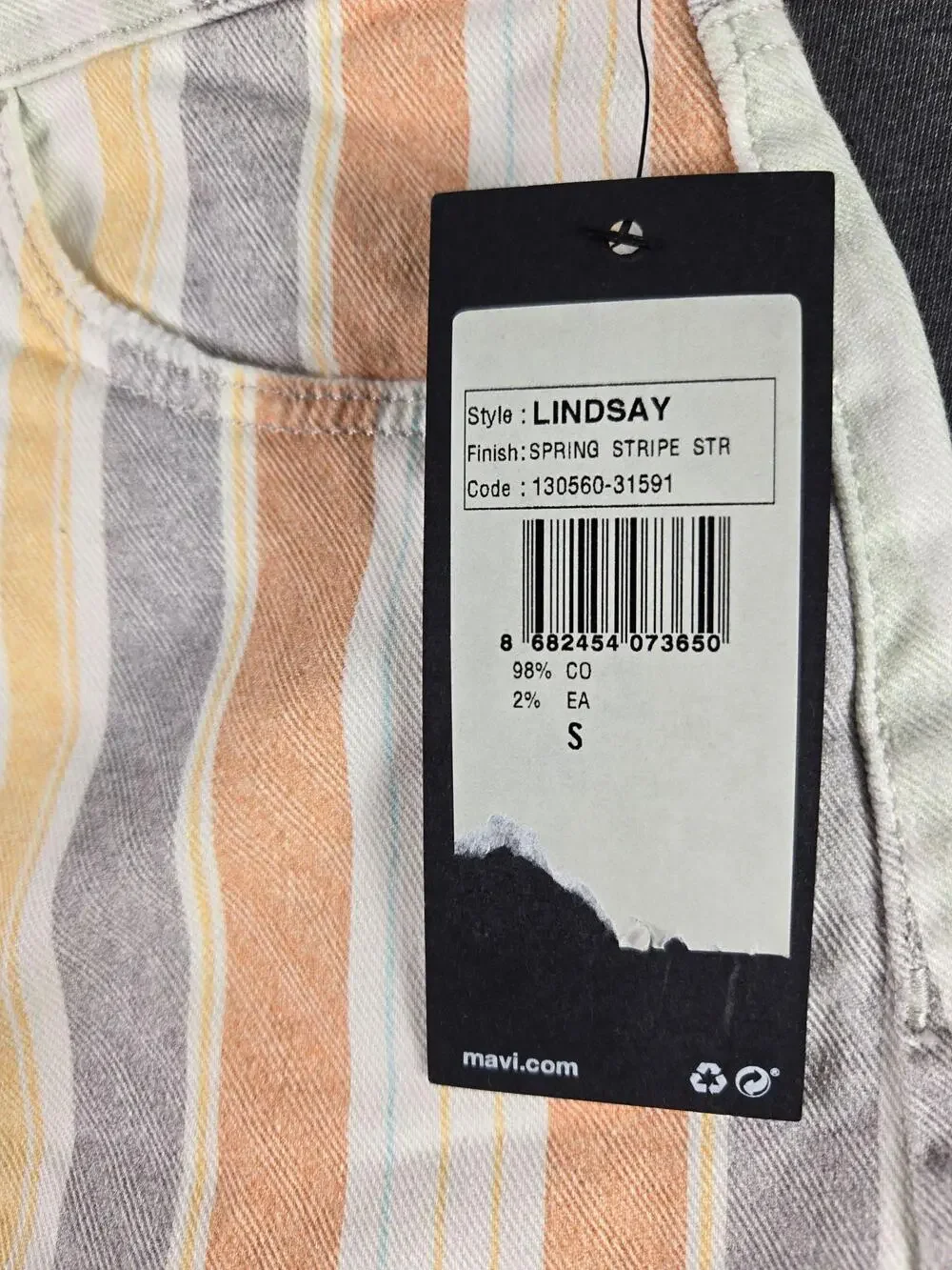 Mavi Jeans Denim Skirt Womens Small Multicolor Striped Lindsay Spring Mini New